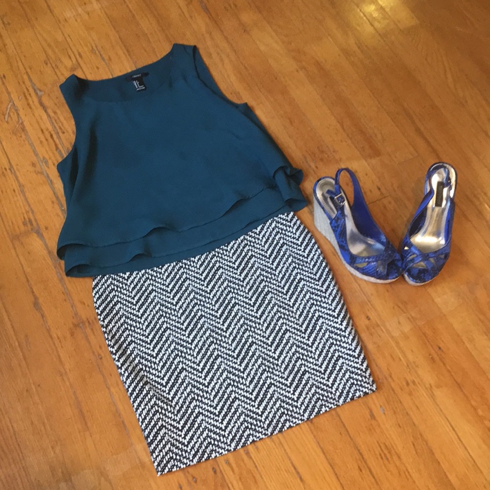 NWT - Black & White Bandage Skirt